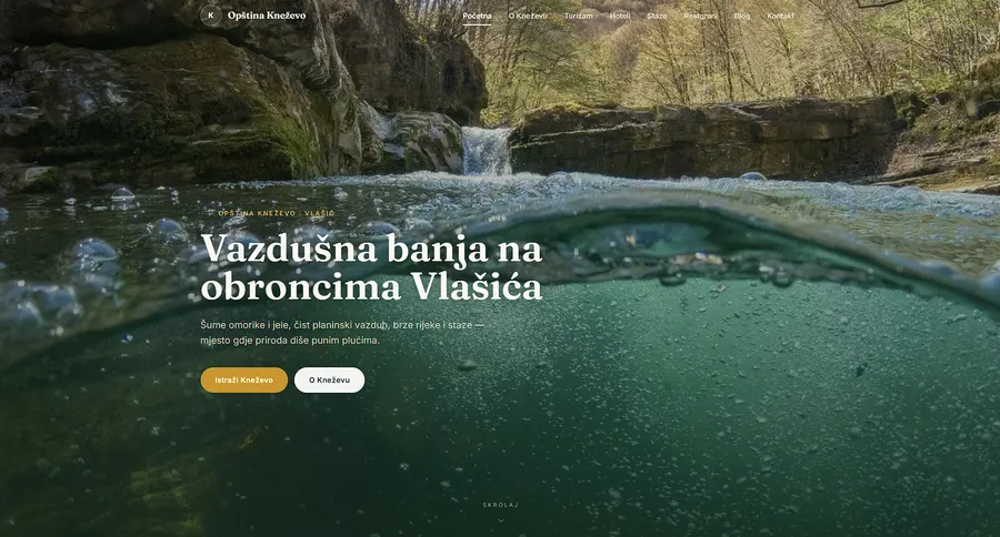 Turistički sajt Opštine Kneževo — planinski turizam na Vlašiću.
